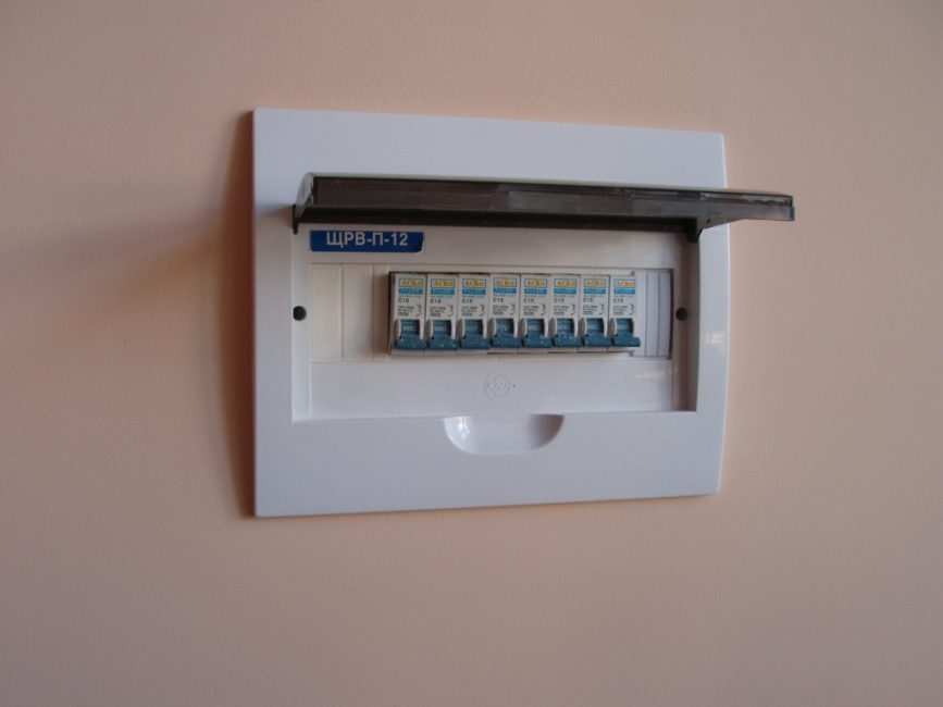 nástěnný elektrický panel