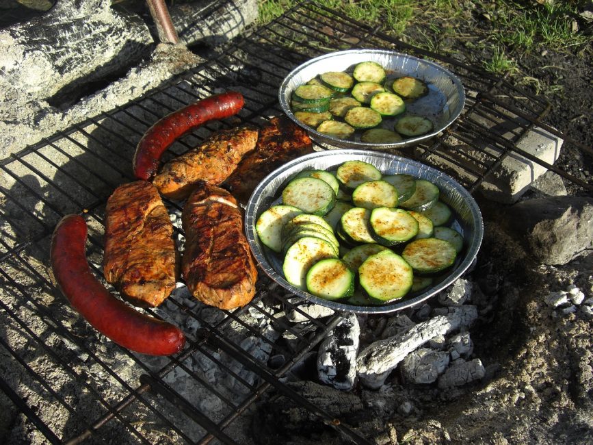 Grillattua kesäkurpitsaa