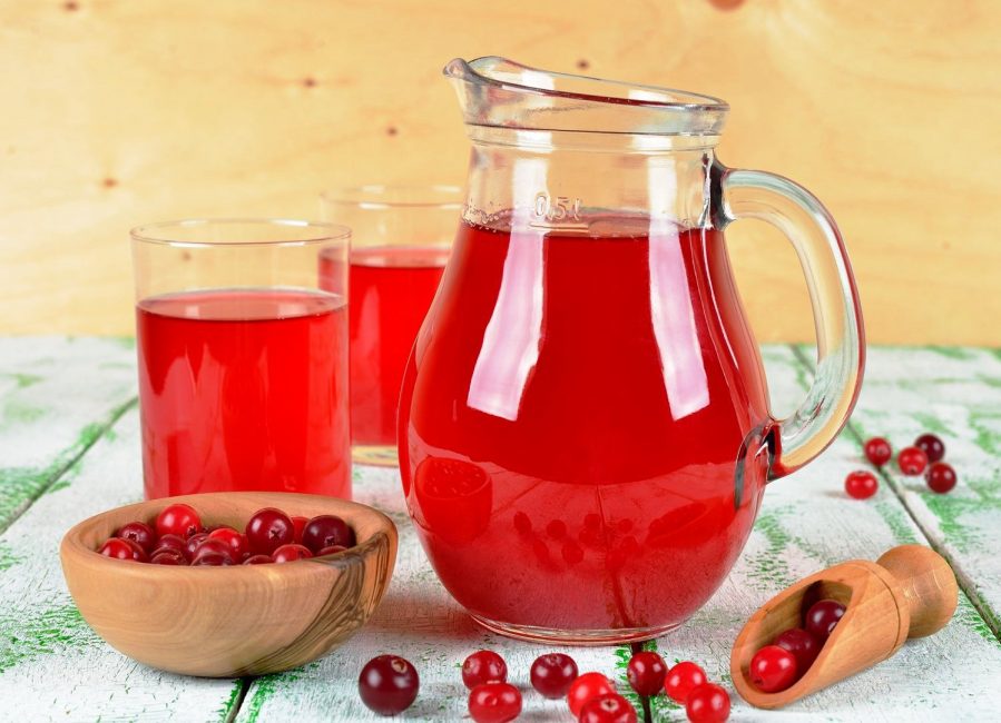 Färsk tranbärsjuice