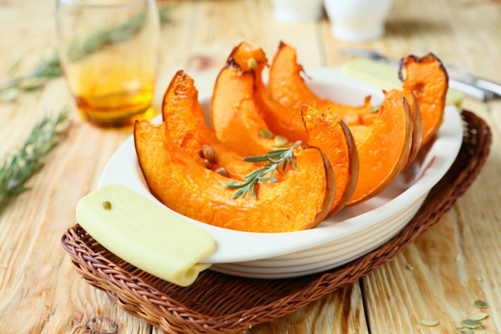 Calabaza dulce al horno