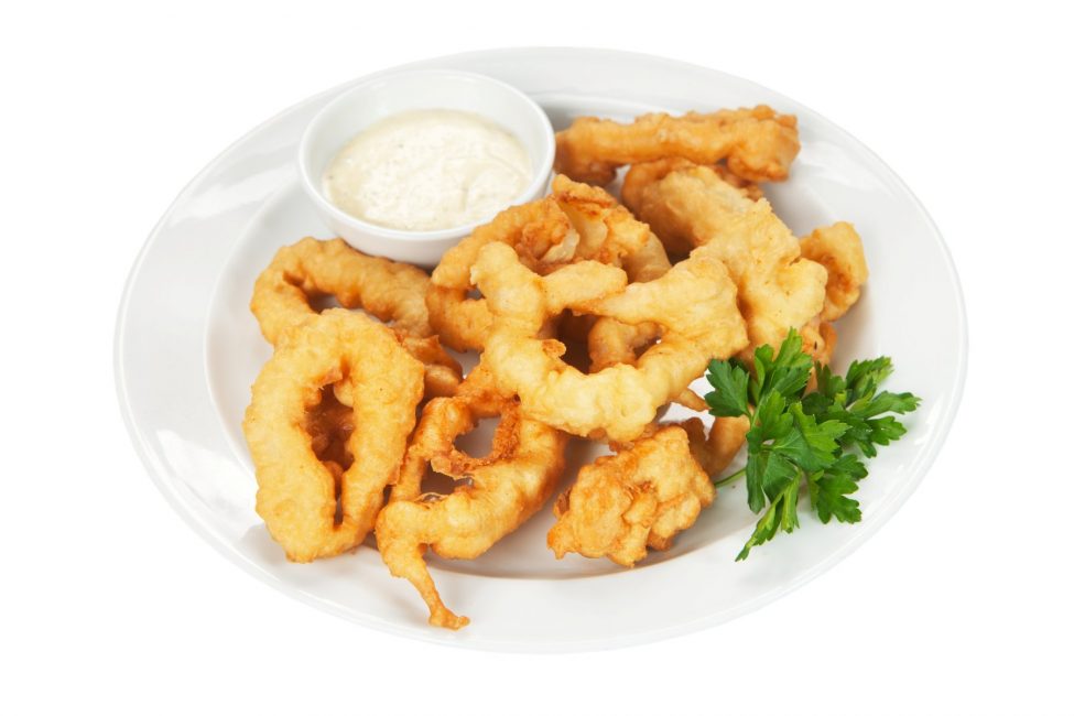 Paistettu calamari