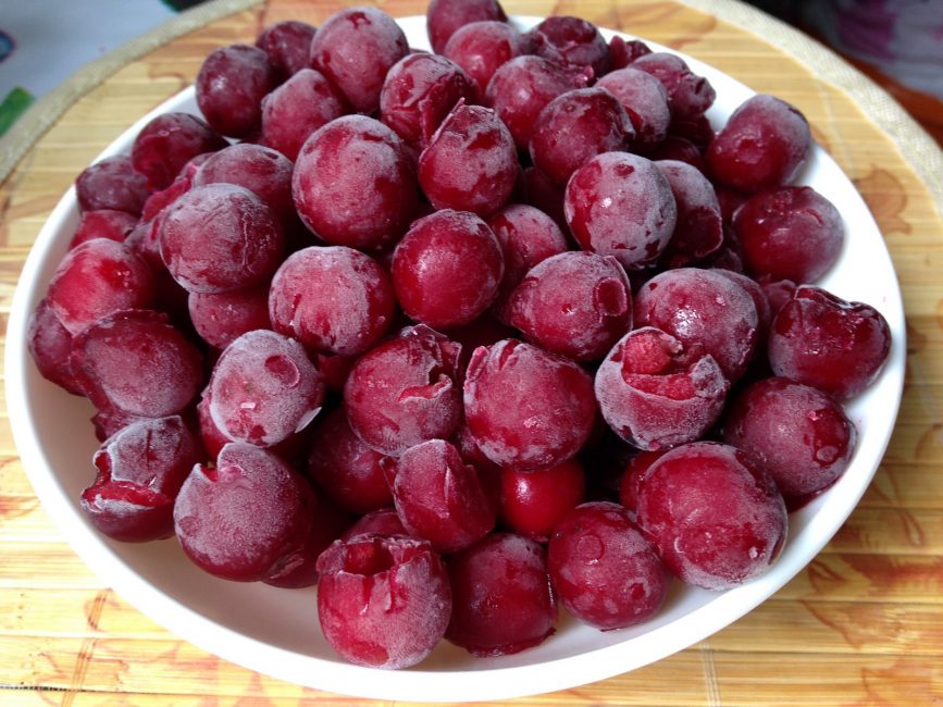 cereza congelada