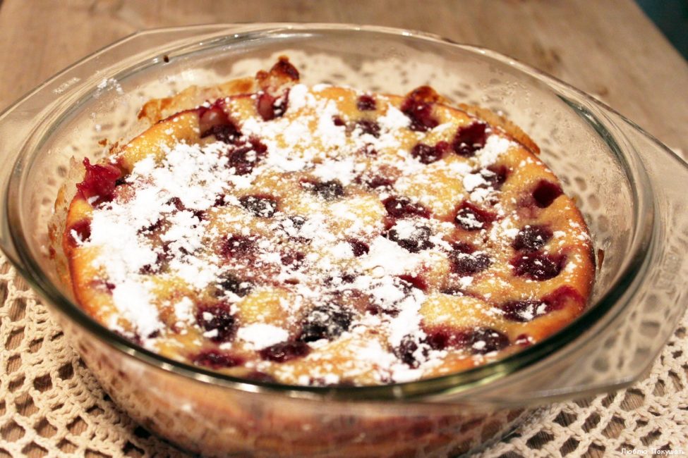 clafoutis de cereza