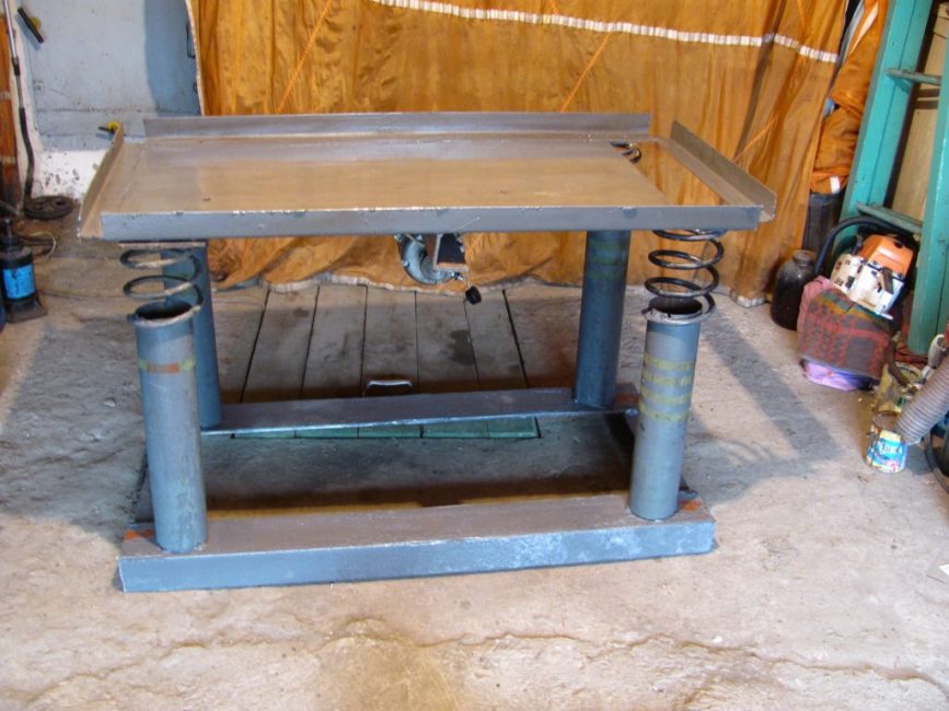 Mesa vibratoria de bricolaje