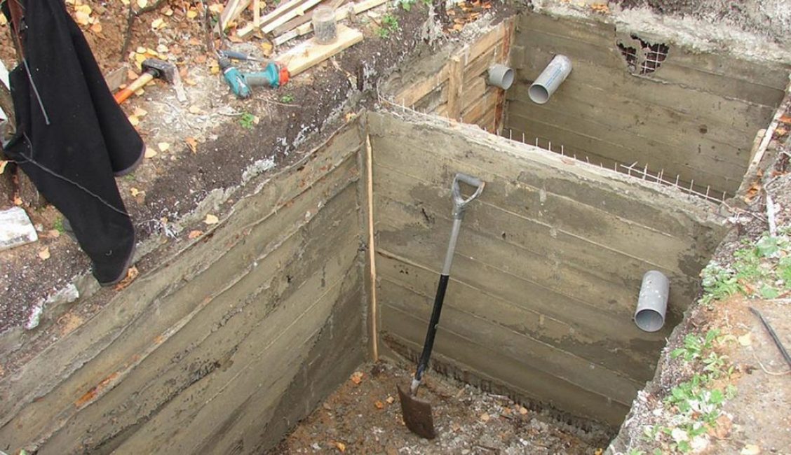 Dvoukomorový betonový septik