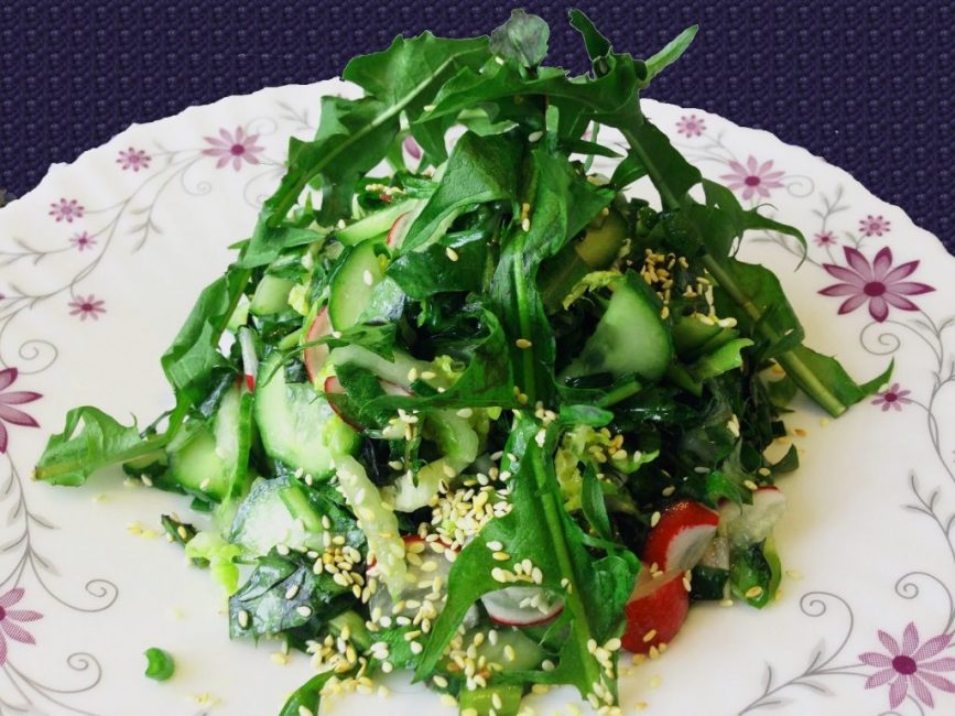 Ensalada de diente de león