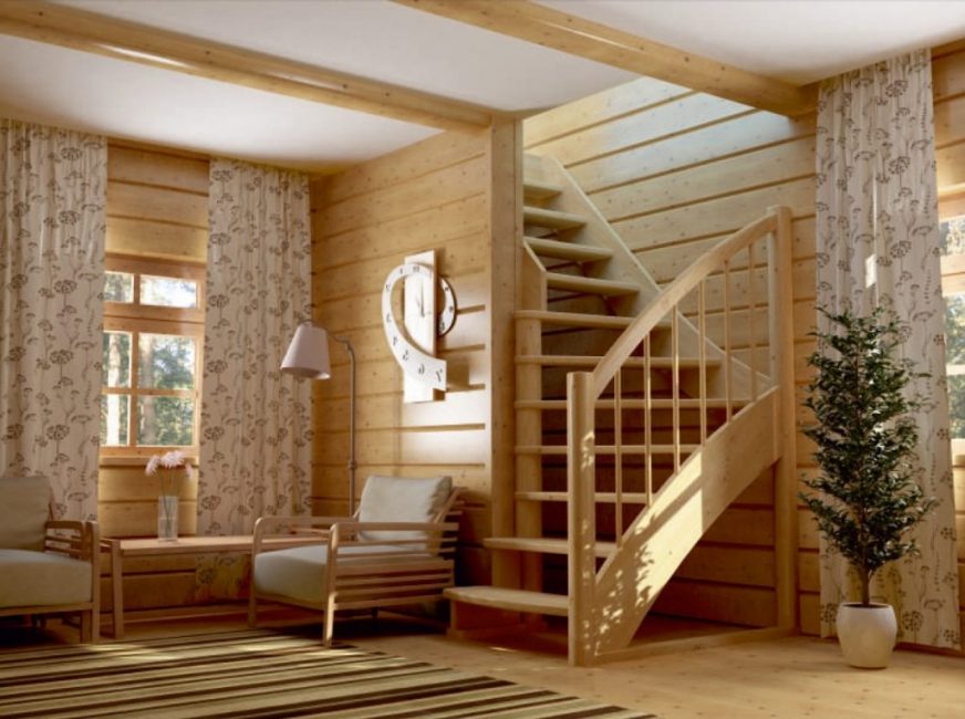 escaleras de madera