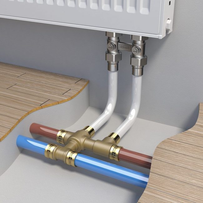Installation av värmerör i golvmassan