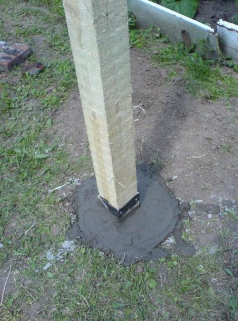 Base de apoyo de hormigón