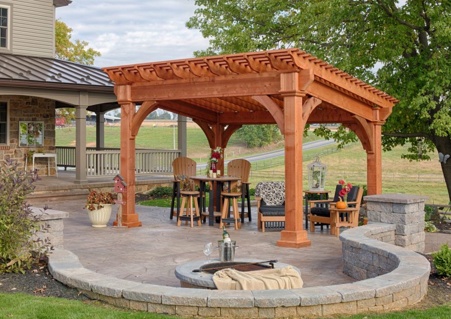 pérgola de madera