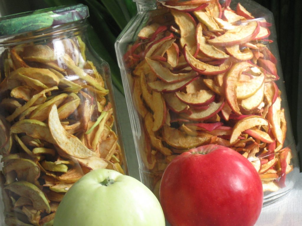 Cómo secar manzanas en casa.