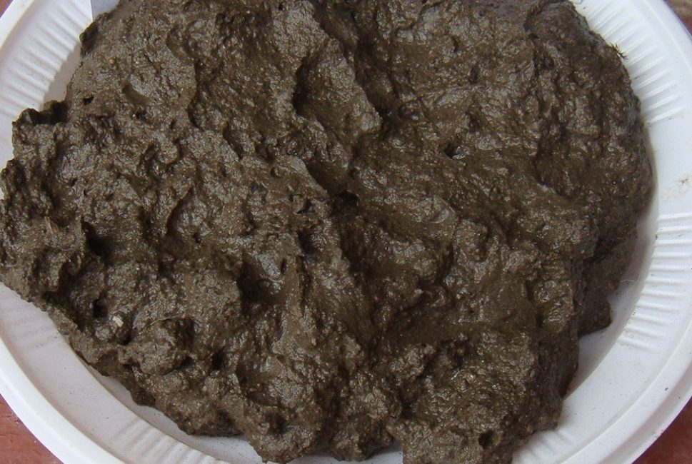 Nestemäinen jokiliete ennen kuivaamista
