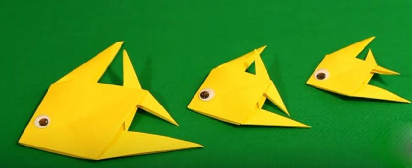 Şirin bir origami balığı yapmak