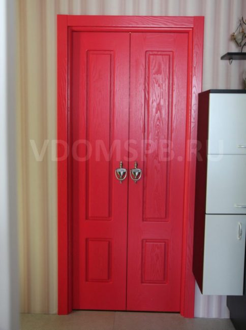  Puertas dobles en chapa de fresno pintadas según catálogo RAL